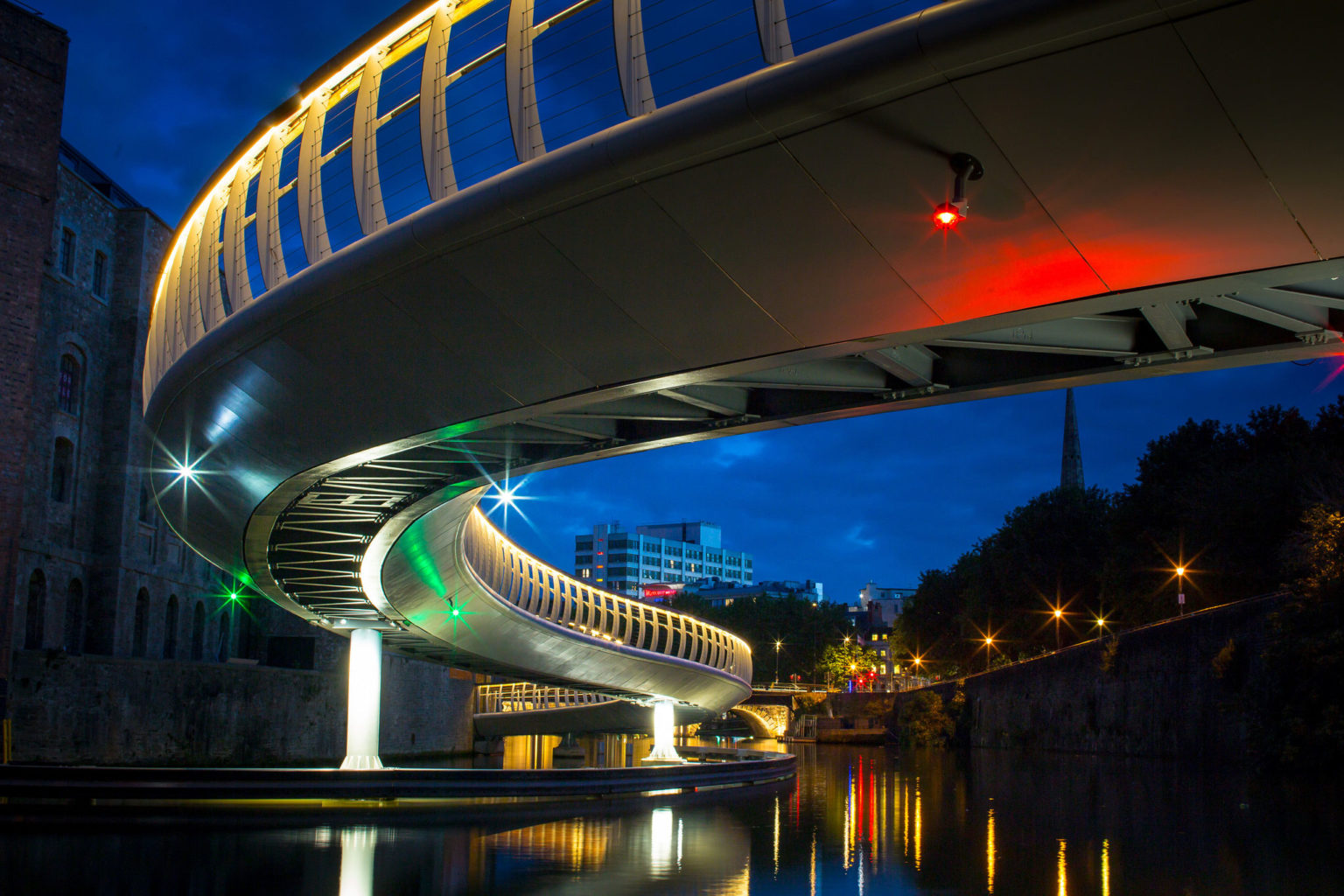 SShaped Bridge Landmark For Cyclists And Pedestrians In