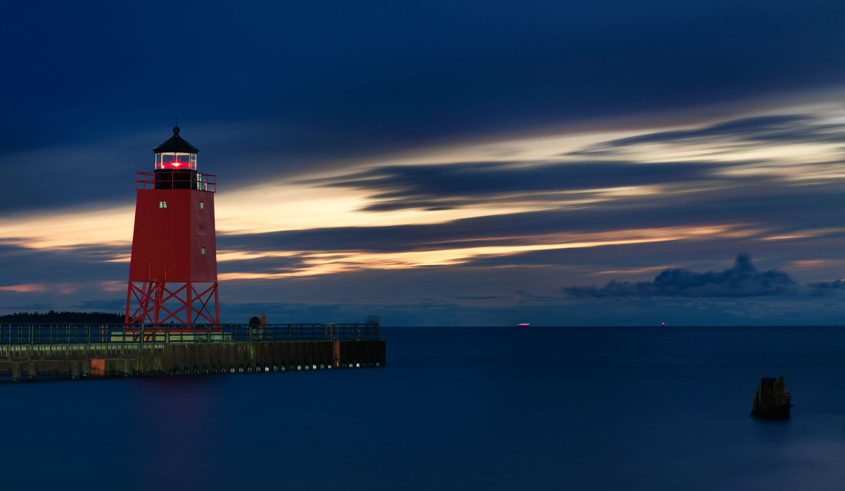 Charlevoix South Pier Lighthouse Michigan Restoration North Group LLC Tnemec Fluoronar FEVE Lumiflon