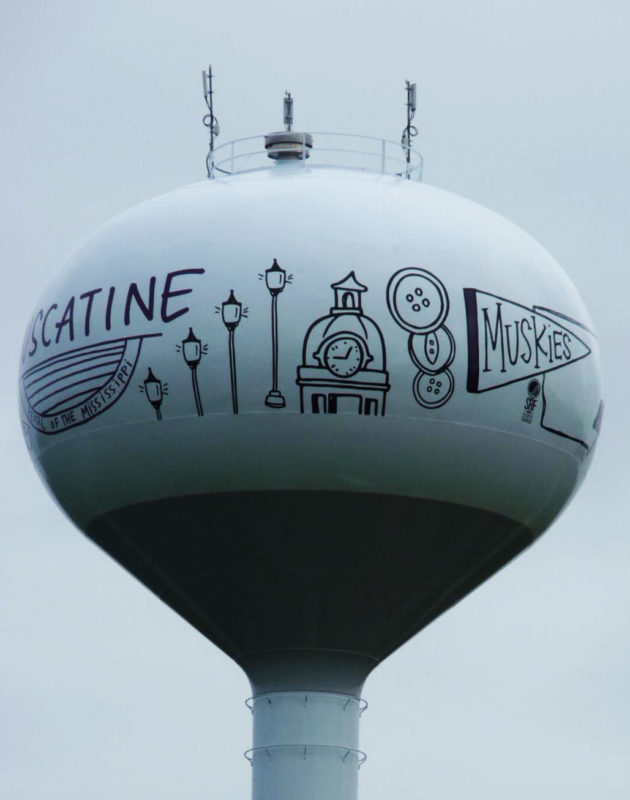 City of Muscatine, Water Tower, David Hotle, Muscatine Journal