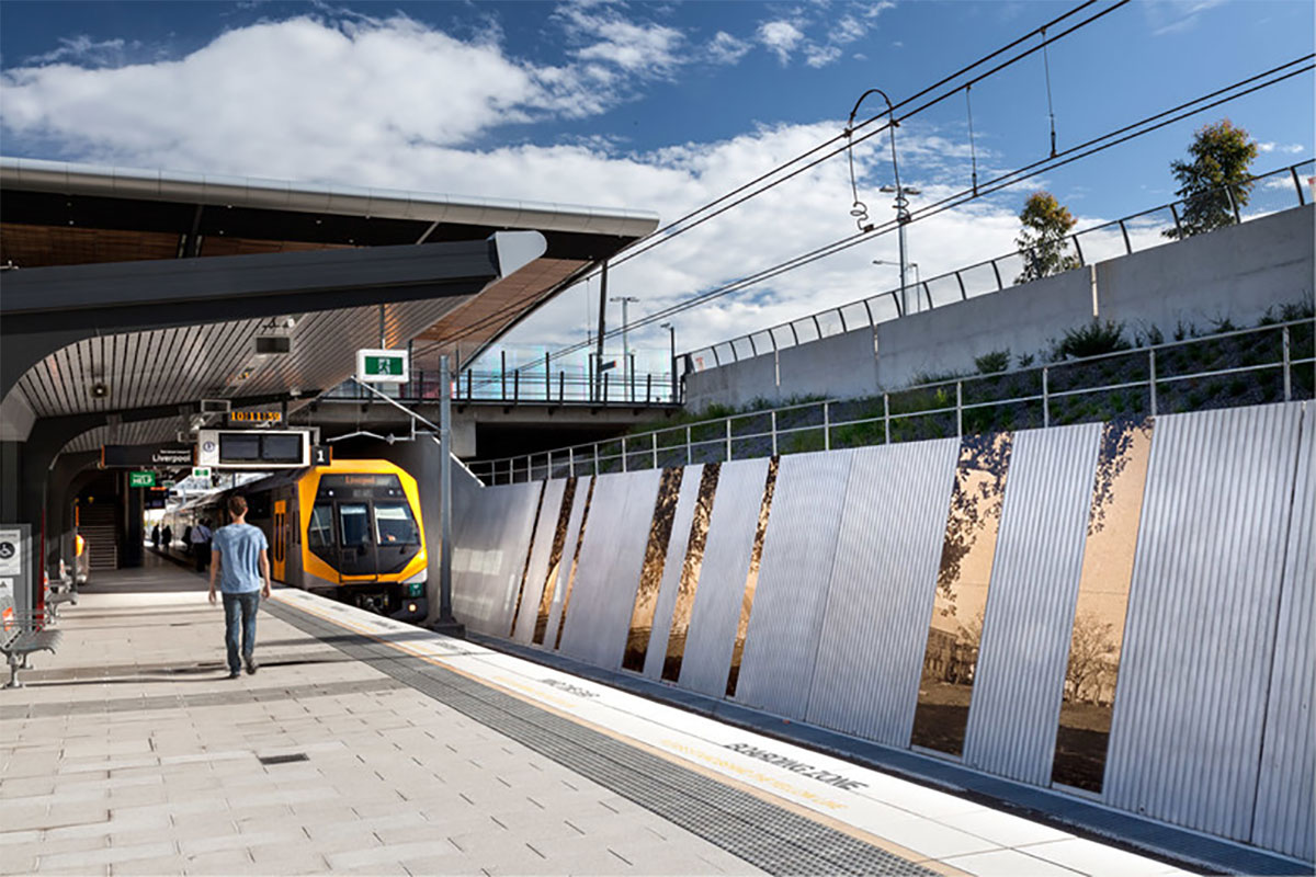 Edmondson Park Station Sydney Australia KI Studio AMBS VitraGroup VitraPanel AI Coatings VItreflon Lumiflon FEVE Resin