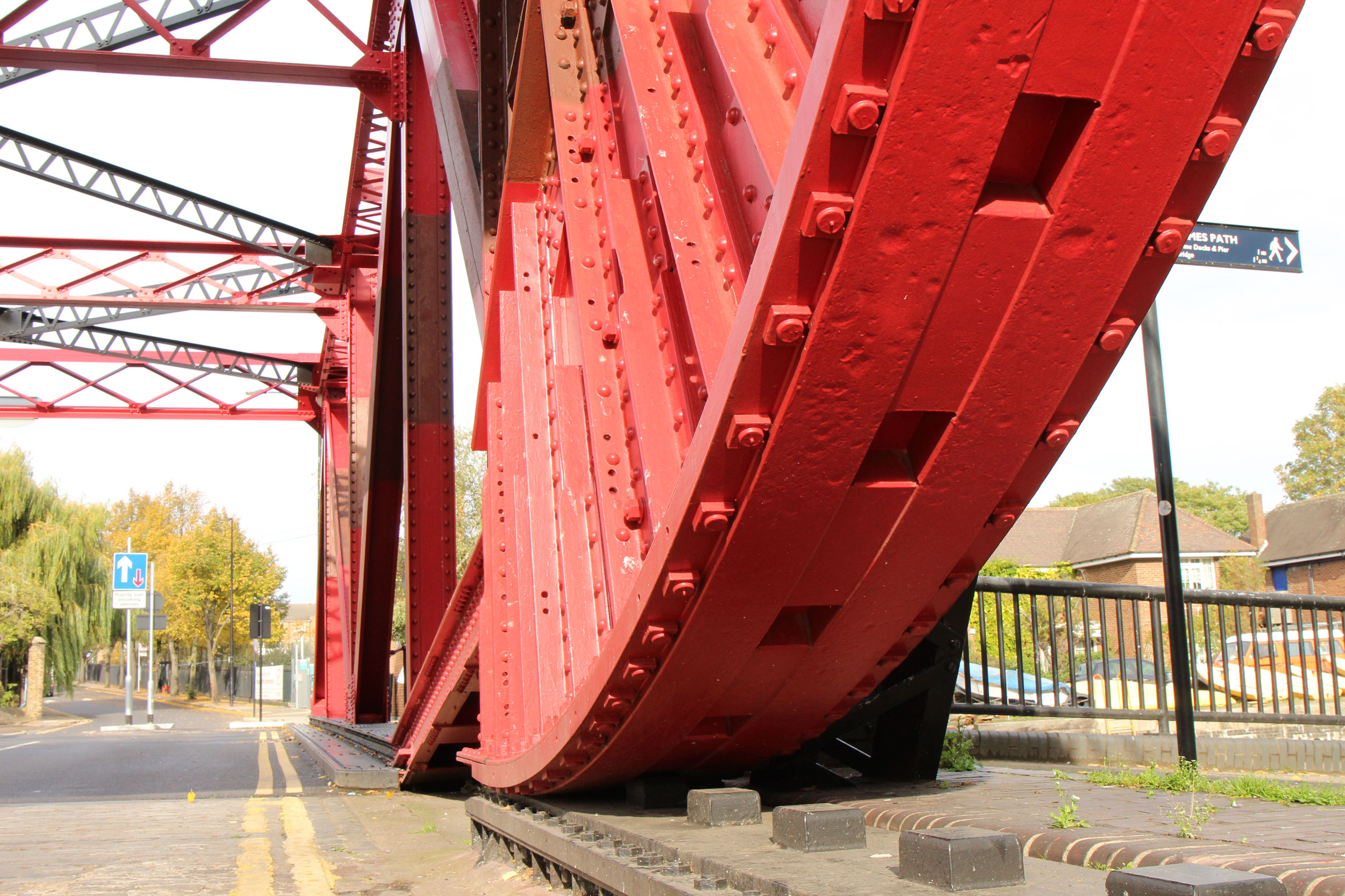 Glamis Road Bascule Bridge, London, Restored Fluoropolymer Protective Coating, Unova Products