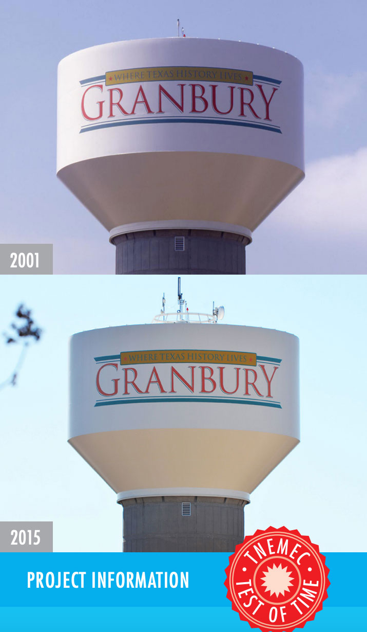 Granbury, Texas, Water Tank, Tnemec, Hydroflon Series 700