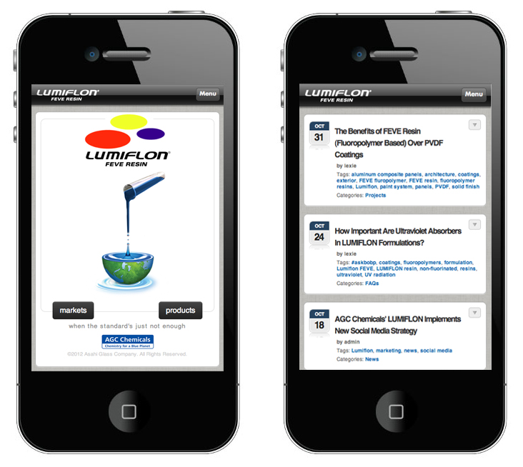 LUMIFLON, Mobile Site Launch 2012