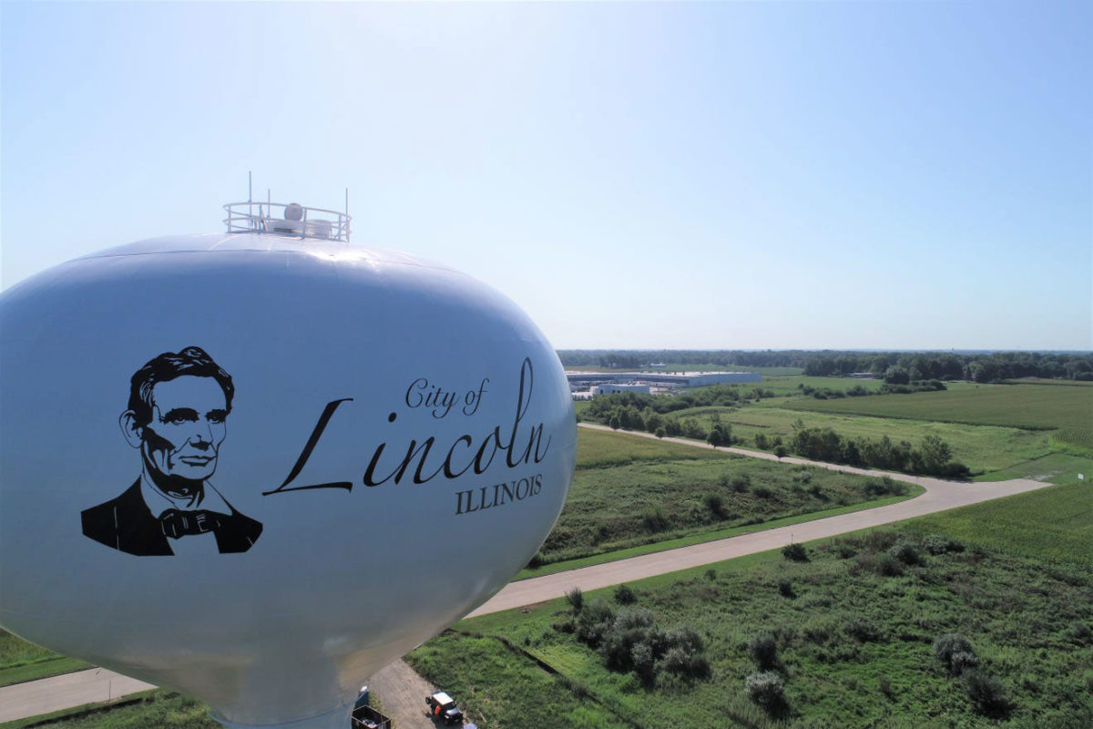 Lincoln, Illinois, Water Tank, Illinois, American Water, Lincoln Courier