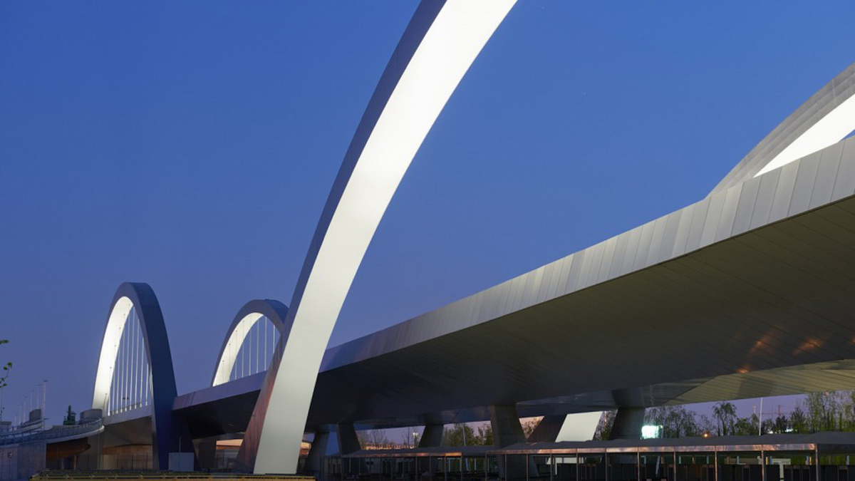 Milan Expo Bridge 2015 Italy Citerrio Milano Patricia Viel and Partners Lumiflon FEVE Resin
