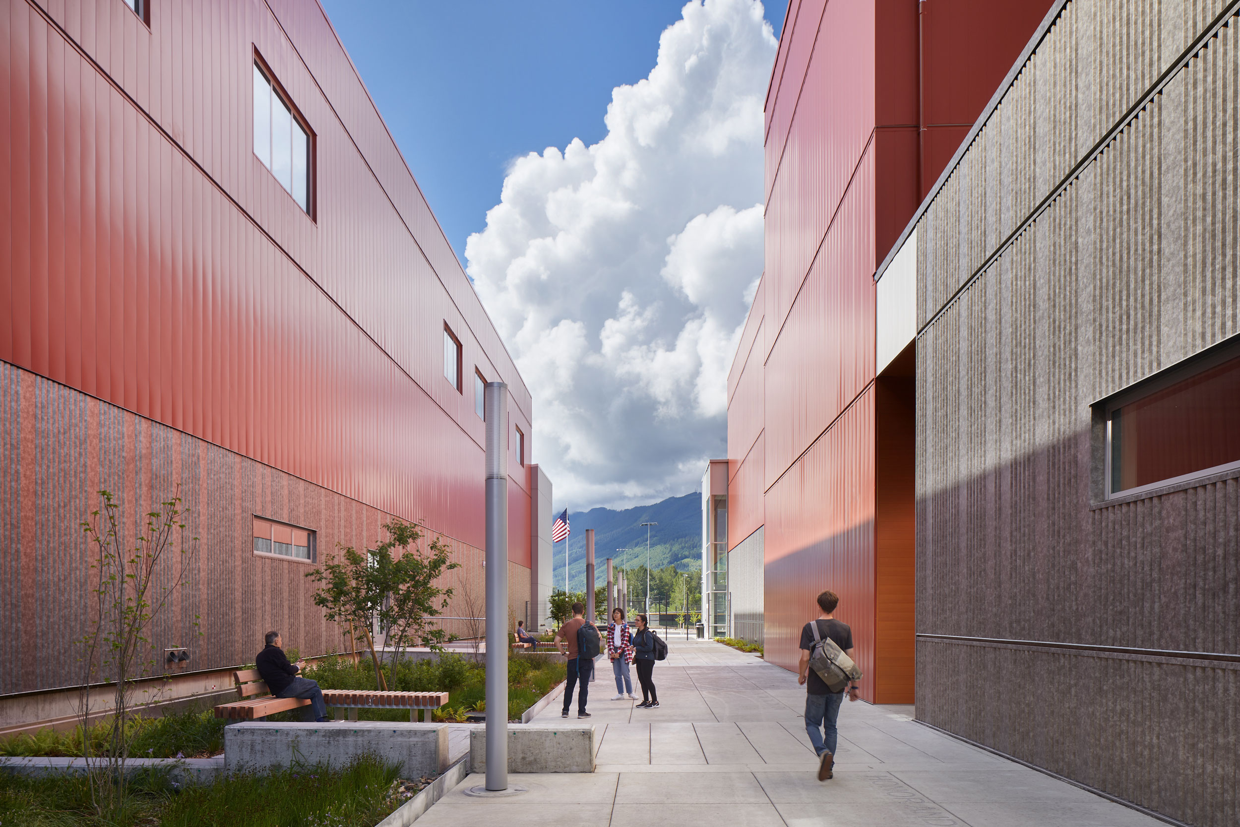 Mount Si High School, NAC Architecture, Pure Freeform, Lumiflon USA, Benjamin Benschneider Photography