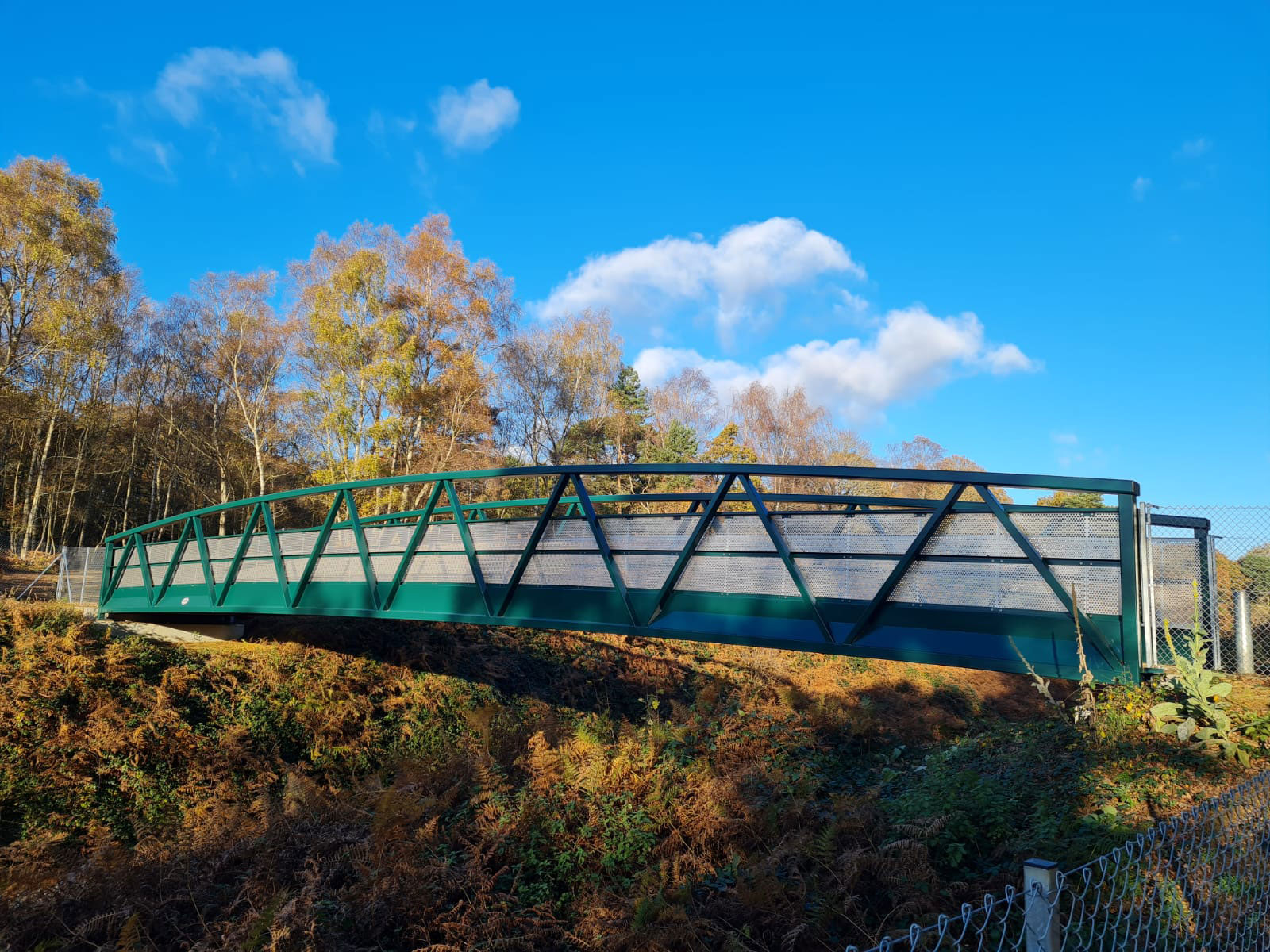 Network Rails Shere Health Railway Overbridge, Surrey Hills, England, Unova Products