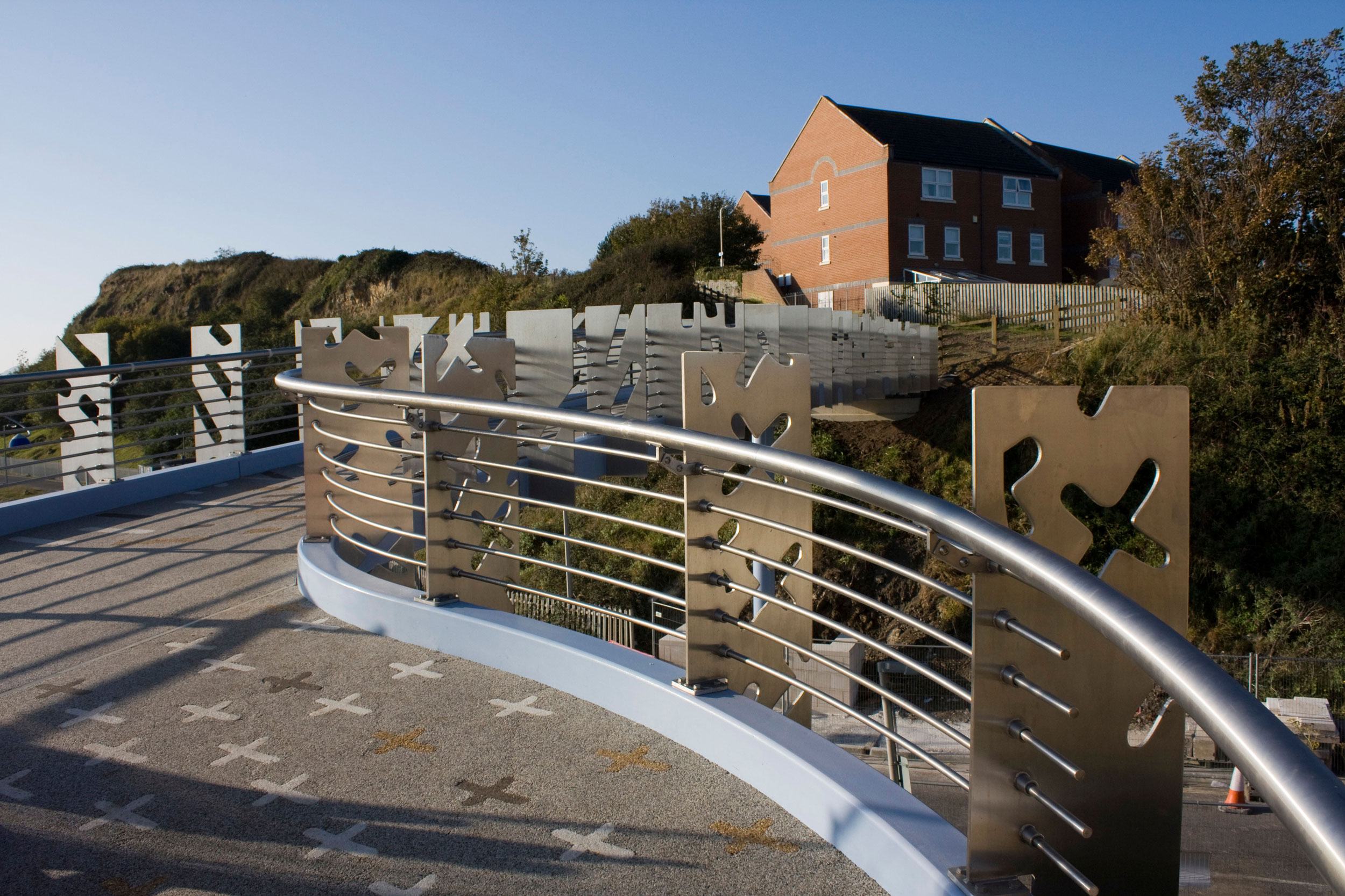 Newtons Cove Footbridge, Weymouth Seafront, Dorset, Viteflon, AI Coatings, Lumiflon, Photography Colin Palmer