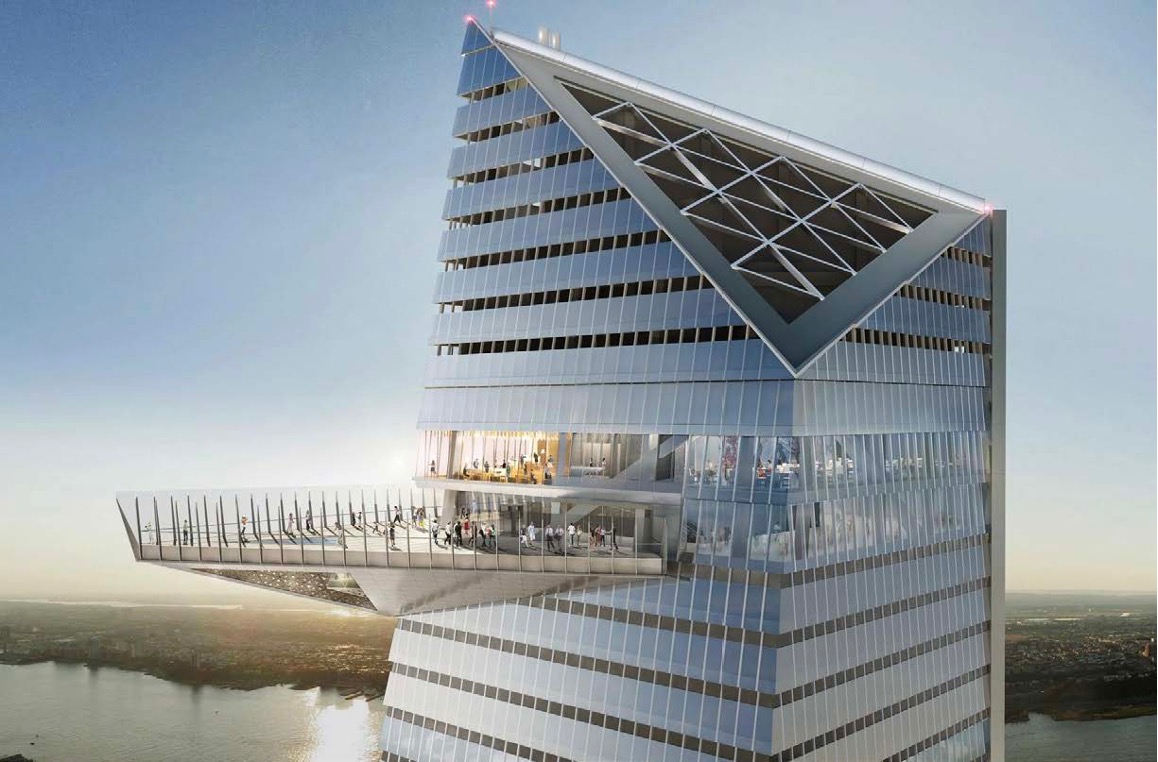 FEVE architectural coatings applied to commercial building in Hudson Yards.