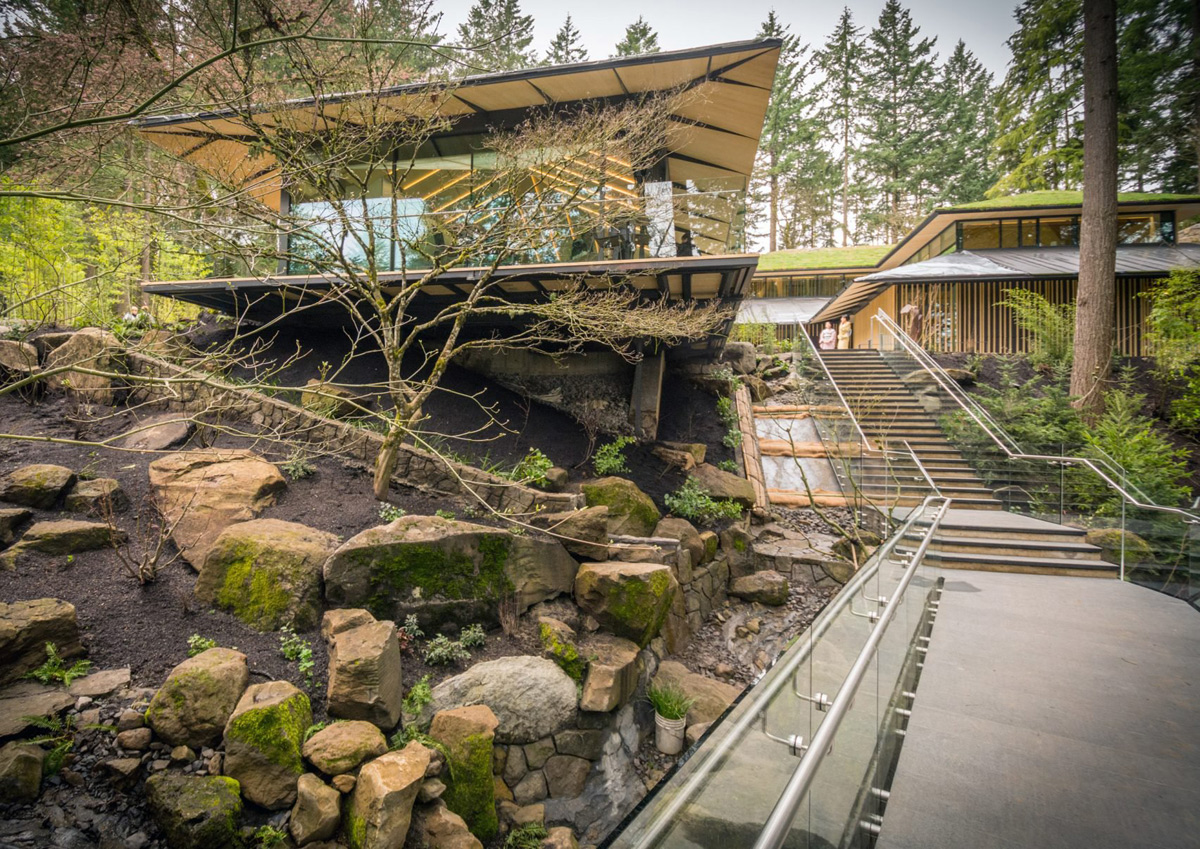 Portland Japanese Garden Oregon Kengo Kuma Pure Freeform Lumiflon FEVE Resin