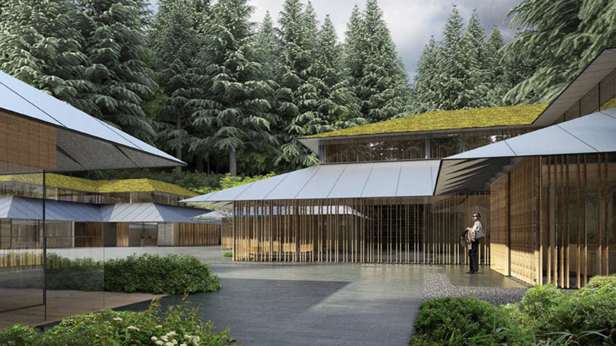 Portland Japanese Garden Oregon Kengo Kuma Pure Freeform Lumiflon FEVE Resin