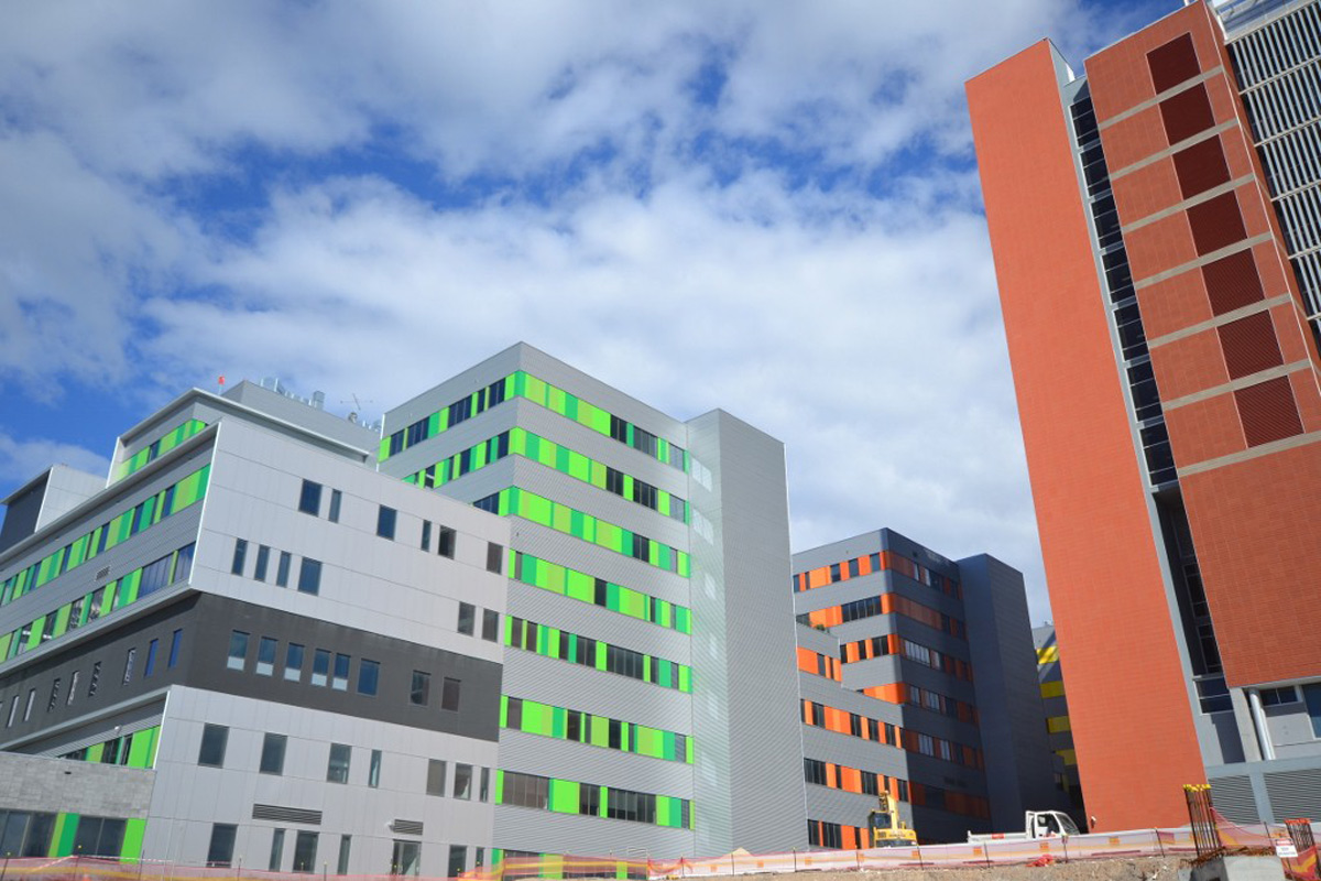 royal north shore hospital sydney australia lumiflon feve vitreflon vitragroup vitrapanel fiber cement