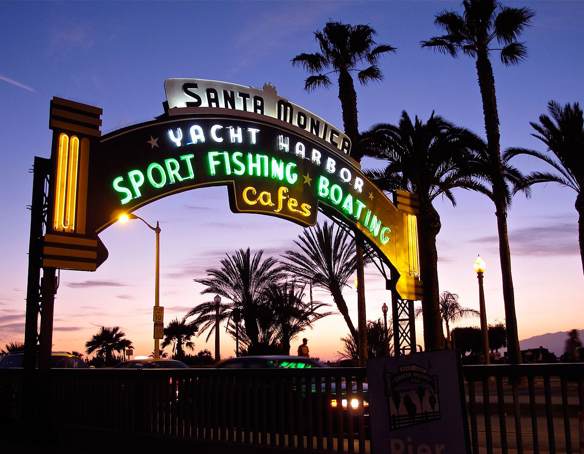 Santa Monica Pier Sign California Tnemec Fluoronar Lumiflon FEVE Resin