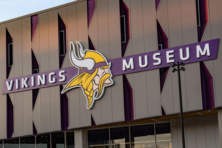 Buildings Boast Colorful Building Accents At Home of the Minnesota